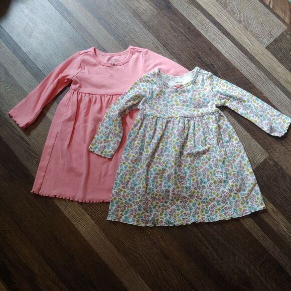 Carter's 12 Month Floral & Pink Dress Bundle - Picture 1 of 6